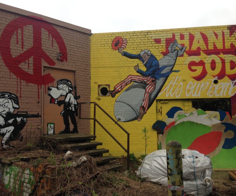 Anti nuclear graffiti at Teufelsberg