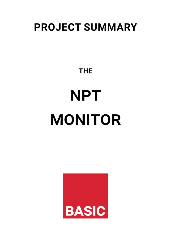 NPT Monitor project summary