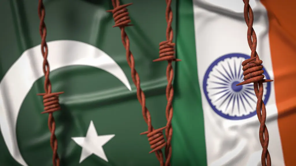 Pakistan and India flag