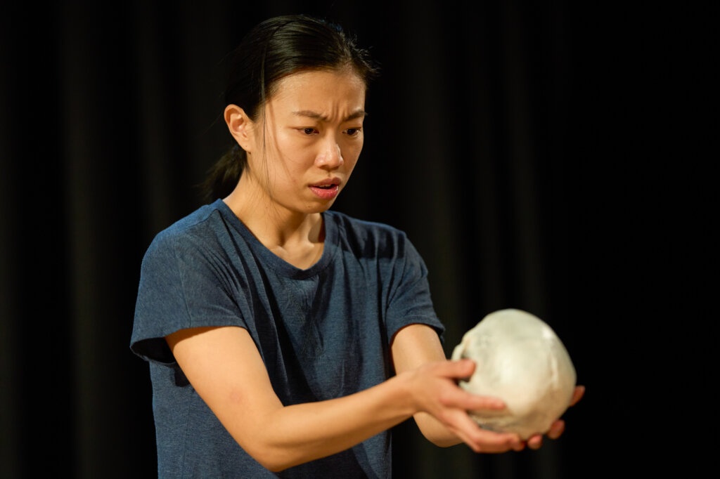 Riko Nakazono plays numerous roles in the play (photo: Simon Richardson)