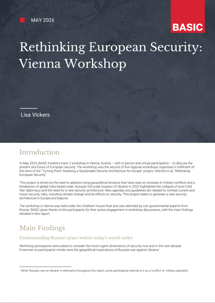 Vienna Report Cover